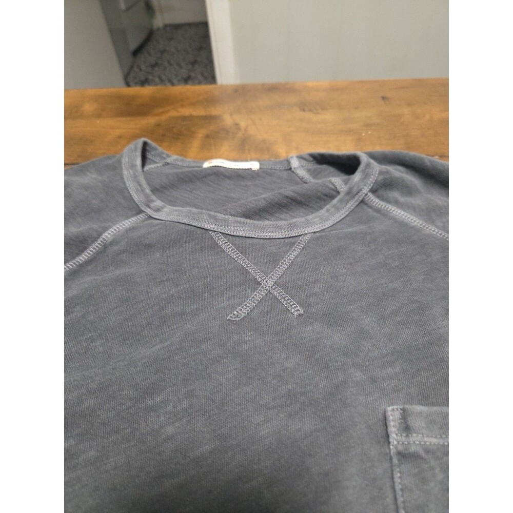 Marine Layer Cotton Heavy Slub Raglan Crewneck Sweatshirt Grey Mens XL Fall - Picture 5 of 10